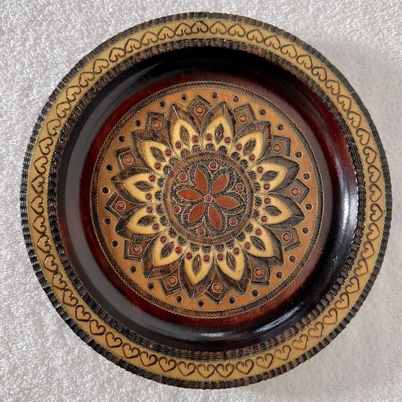 Vintage Hand Crafted In Poland Wood Art  Wall Decor - Picture 1 of 10
